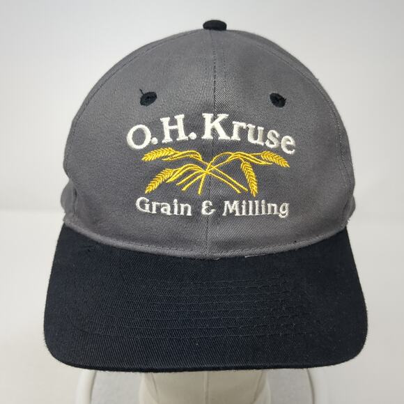 O.H. Kruse Grain & Milling Slideback Baseball Cap Gray One Size Embroidered Otto - Picture 2 of 10